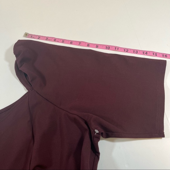 City Chic Maroon Square Neck Dress with Belt Size XXL - Picture 7 of 9